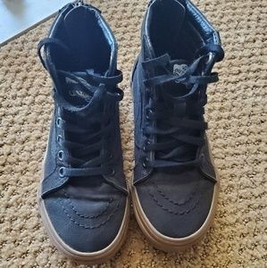 Kids Black High Top Vans